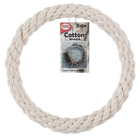 Pepperell Cotton Rope Wrapped Wreath - 8"