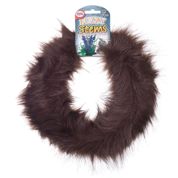 Pepperell Craft Fuzzy Stems - Brown, 9 ft