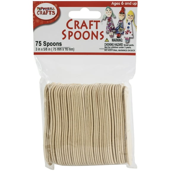 Pepperell Crafts Craft Spoons 75/Pkg-3"X0.625"