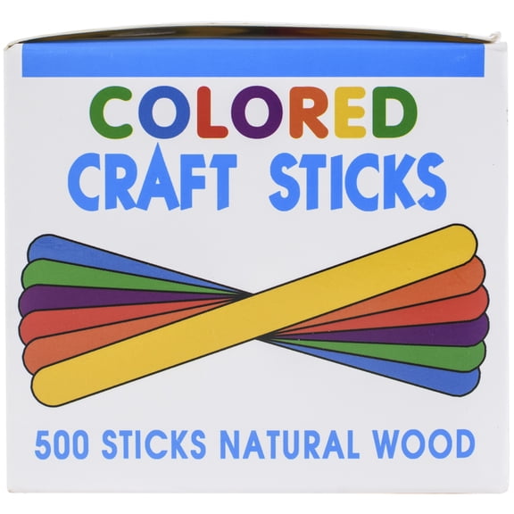 Pepperell Crafts Craft Sticks 500/Pkg-Colored