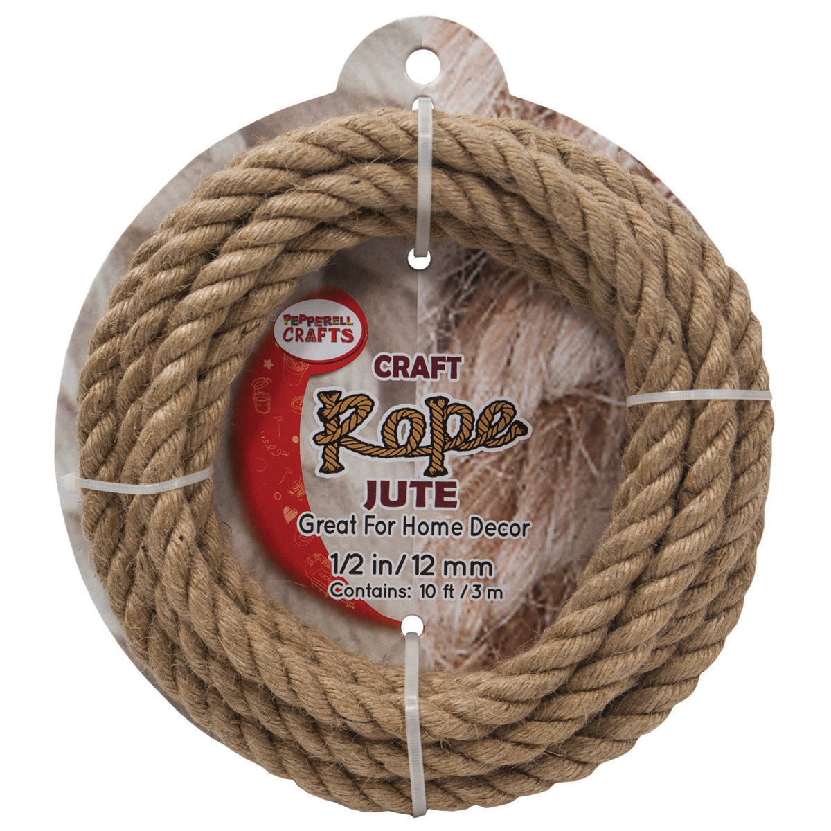 Pepperell Jute Craft Rope .5X10' Natural