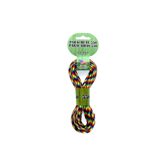 Pepperell Parachute Cord 550 Nylon 16ft Aurora Bor