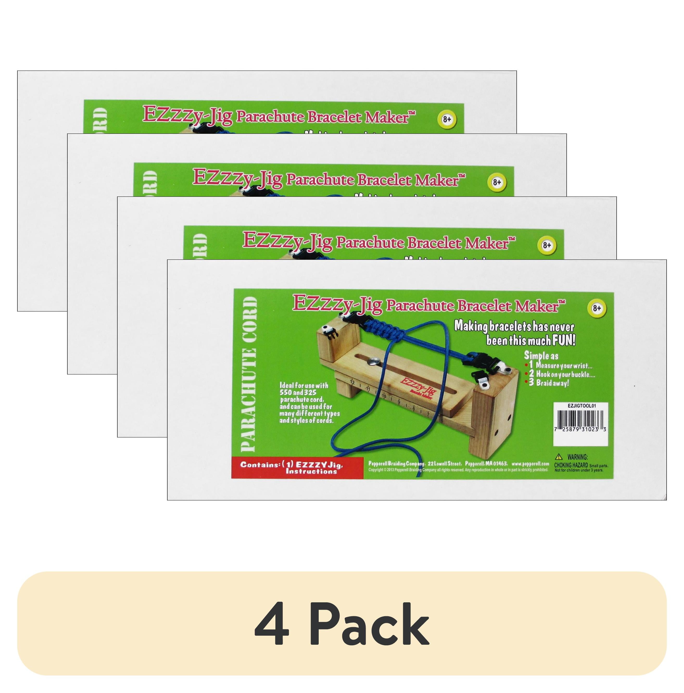 4 pack Pepperell Braiding Ezzzy Jig Parachute Bracelet Maker