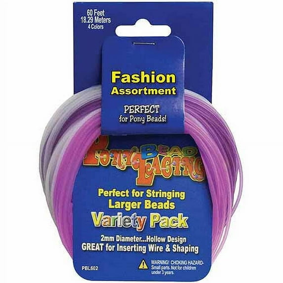 Pepperell Pony Bead Lacing Variety Pack, 60 ft