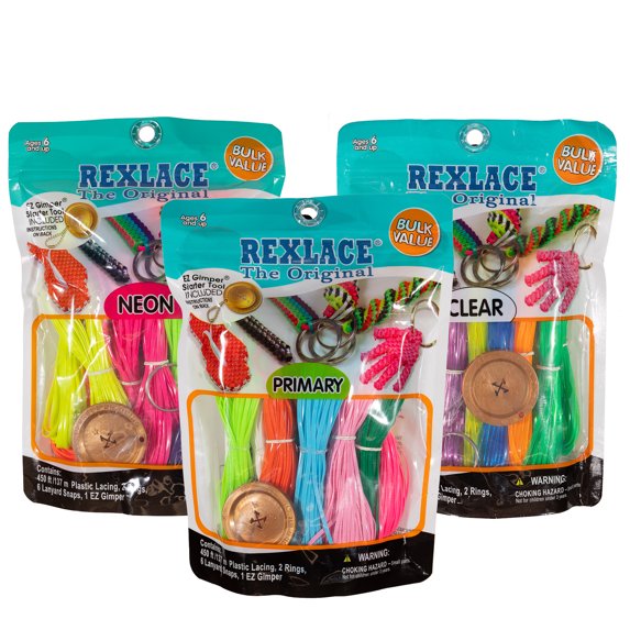 Pepperell Rexlace Cord 450 FT 2 Rings 6 lanyard Snaps EZ Gimper Beading line Kit