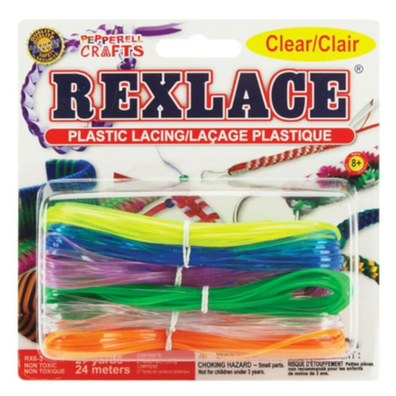 Pepperell Rexlace Plastic Lacing Cool Combo Variety Pack - 27 Yards / 24 Meters of Beading and Weaving Cord