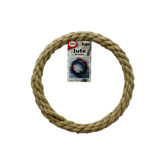 Pepperell Jute Rope Wrapped Wreath - 8"