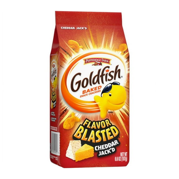 Pepperidge Farm Blasted Cheddar Jack'd Goldfish, 3-Pack 6.6 oz. Bag