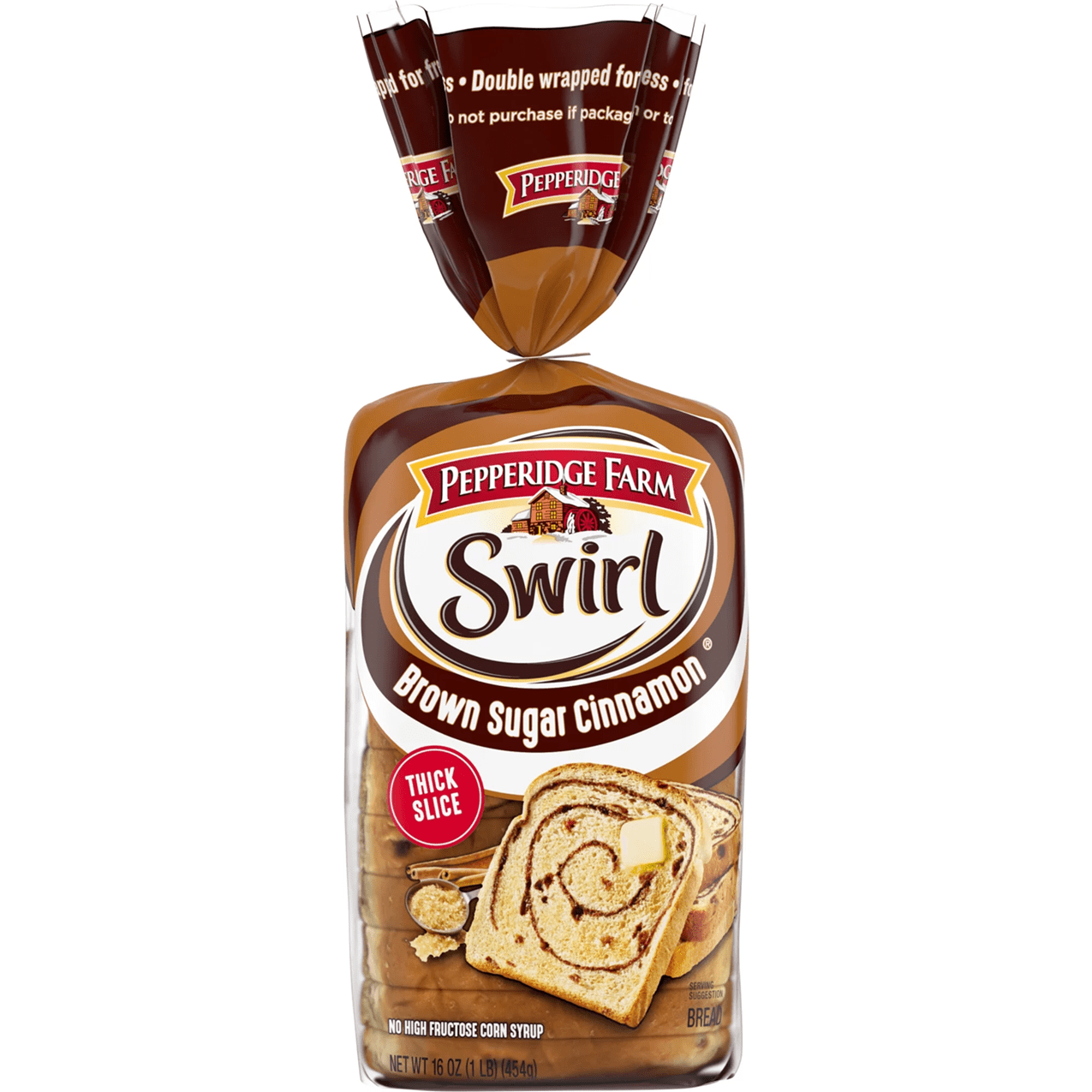 Pepperidge Farm Brown Sugar Cinnamon Thick Slice Swirl Bread, 4-Pack 16 oz. Loaves 8722