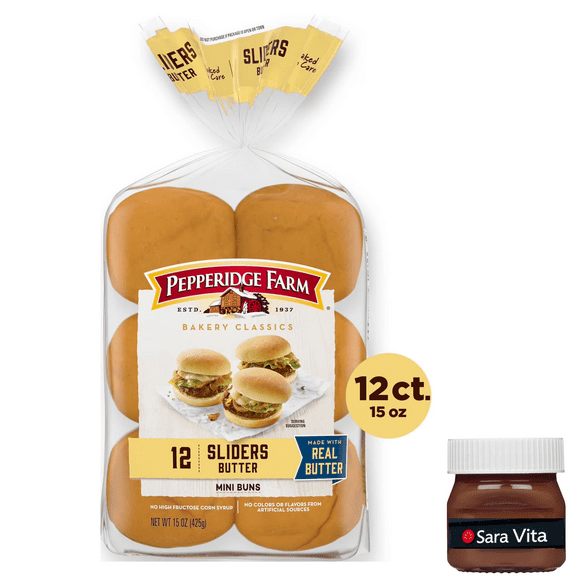 Pepperidge Farm Butter Slider Buns, 12-Pack Bag