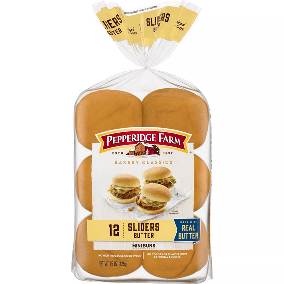Pepperidge Farm Butter Sliders Mini Buns, 3-Pack 12 Count Bags
