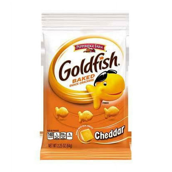 Pepperidge Farm Cheddar Goldfish Crackers, 2.25-Ounce Bags (Pack of 72)