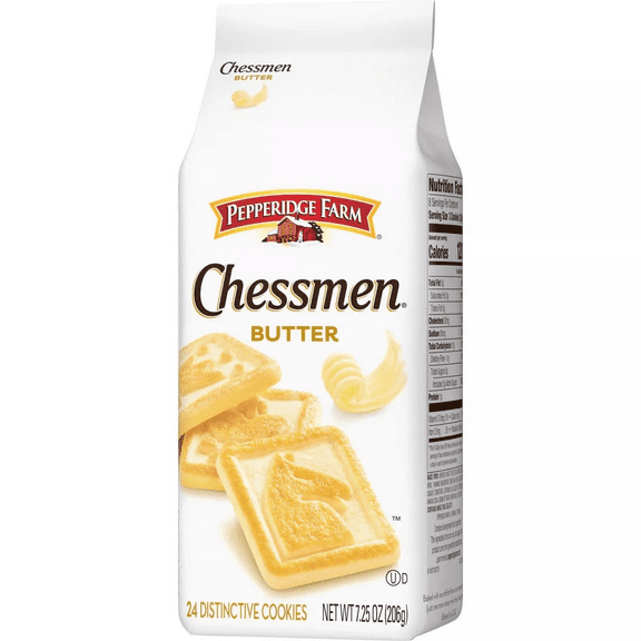 Pepperidge Farm Chessmen Butter Cookies, 3-Pack 7.25 oz Bag