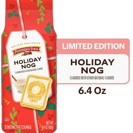 Pepperidge Farm Chessmen Holiday Nog Flavored Butter Cookies, 6.4 oz Bag