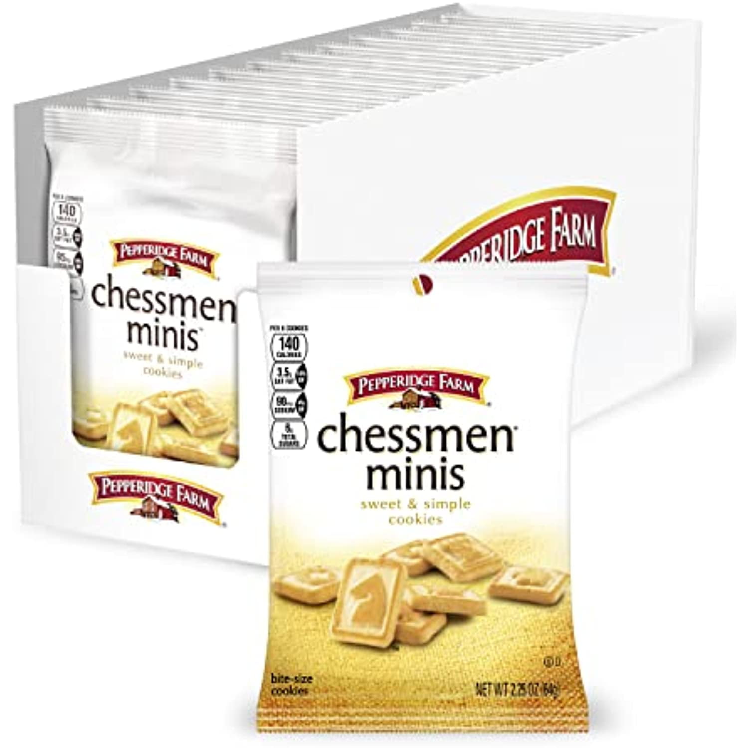 Pepperidge Farm Chessmen Minis Butter Cookies, 8 Packs, 2.25 Oz. Snack