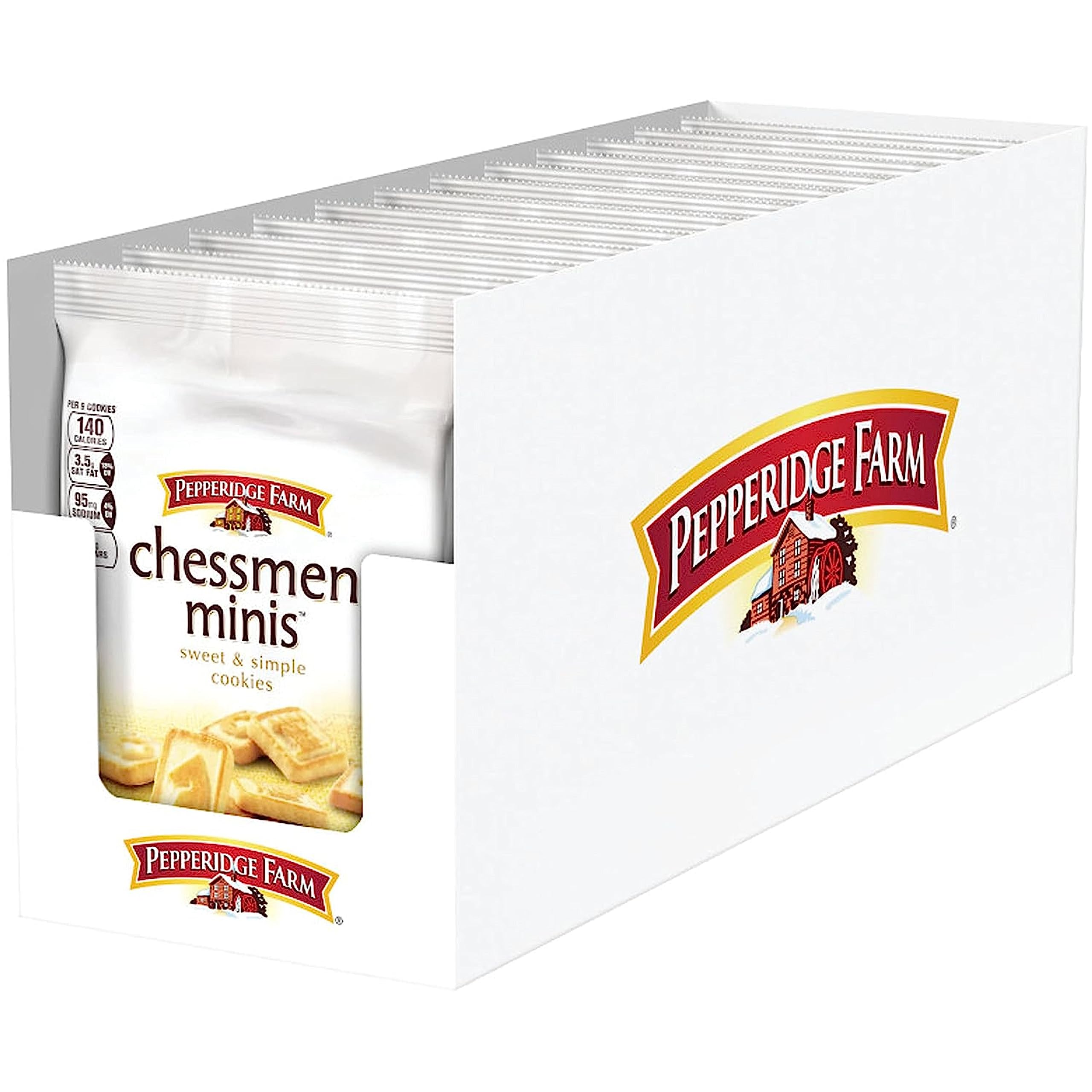 Pepperidge Farm Chessmen Minis Butter Cookies, 8 Snack Packs, 2.25Oz