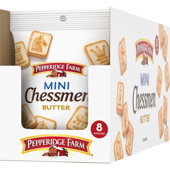 Pepperidge Farm Chessmen Minis Butter Cookies, 8 Snack Packs, 2.25-Oz. Each