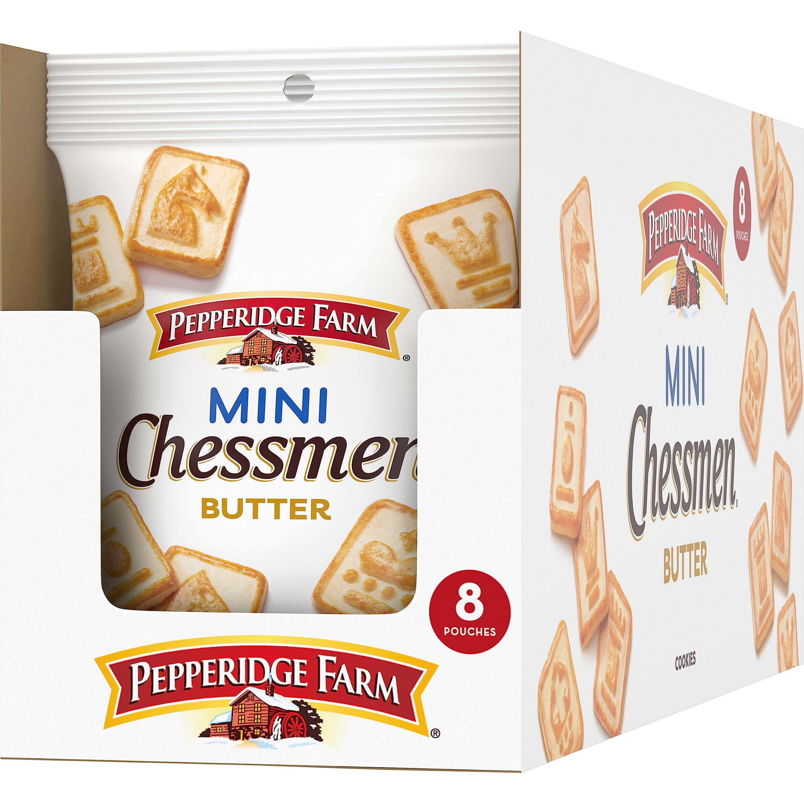 Pepperidge Farm Chessmen Minis Butter Cookies, 8 Snack Packs, 2.25oz