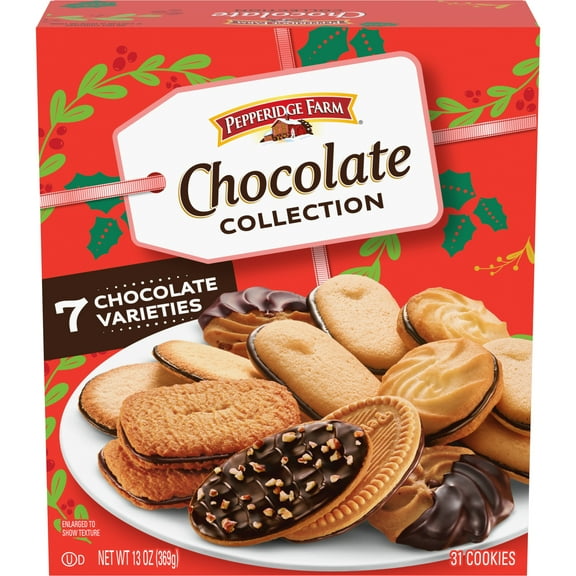 Pepperidge Farm Holiday Cookies Chocolate Collection, 13 oz Box with 31 Cookies