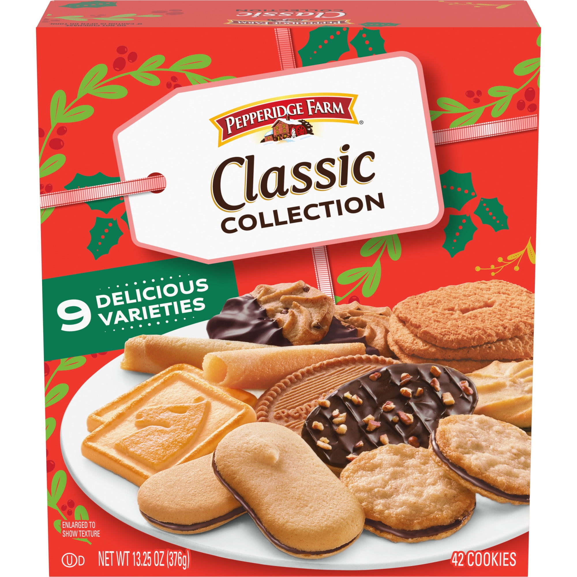 Pepperidge Farm Holiday Classic Cookie Collection, 9 Cookie Varieties, 13.25 oz. Box