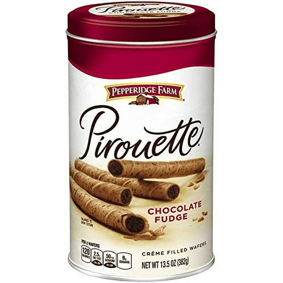Pepperidge Farm Crme Filled Pirouette Rolled Wafers, Chocolate Fudge, 2-Pack 13.5 oz.