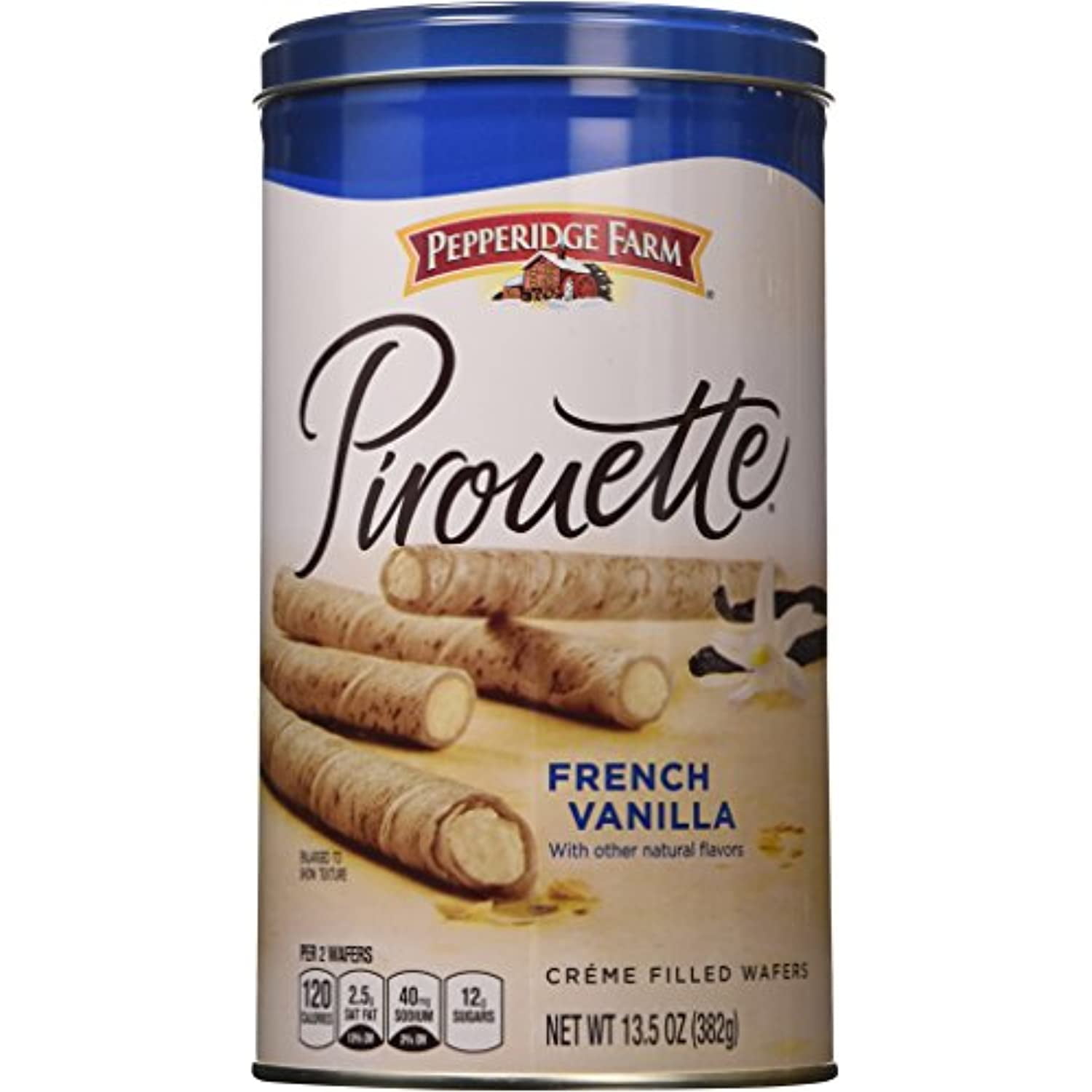 Pepperidge Farm Crème Filled Pirouette Rolled Wafers, French Vanilla