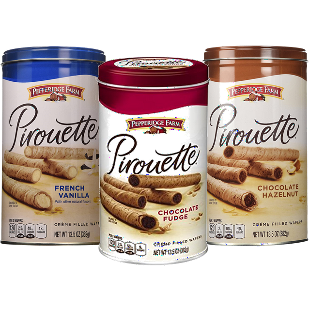 Pepperidge Farm Crème Filled Pirouette Rolled Wafers, French Vanilla