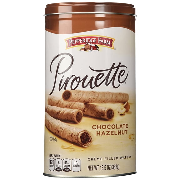 Pepperidge Farm Crme Filled Pirouette Rolled Wafers, Chocolate Hazelnut, 2-Pack 13.5 oz.