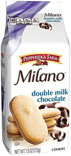 Pepperidge Farm Double Milk Chocolate Milano Cookies 7.5 oz Bag, 6 Bags