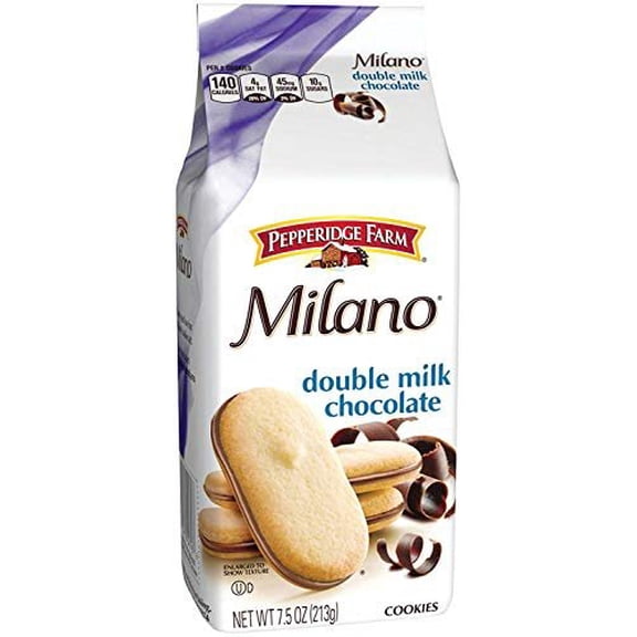 Pepperidge Farm Double Milk Chocolate Milano Cookies 7.5 oz Bag, 6 Bags