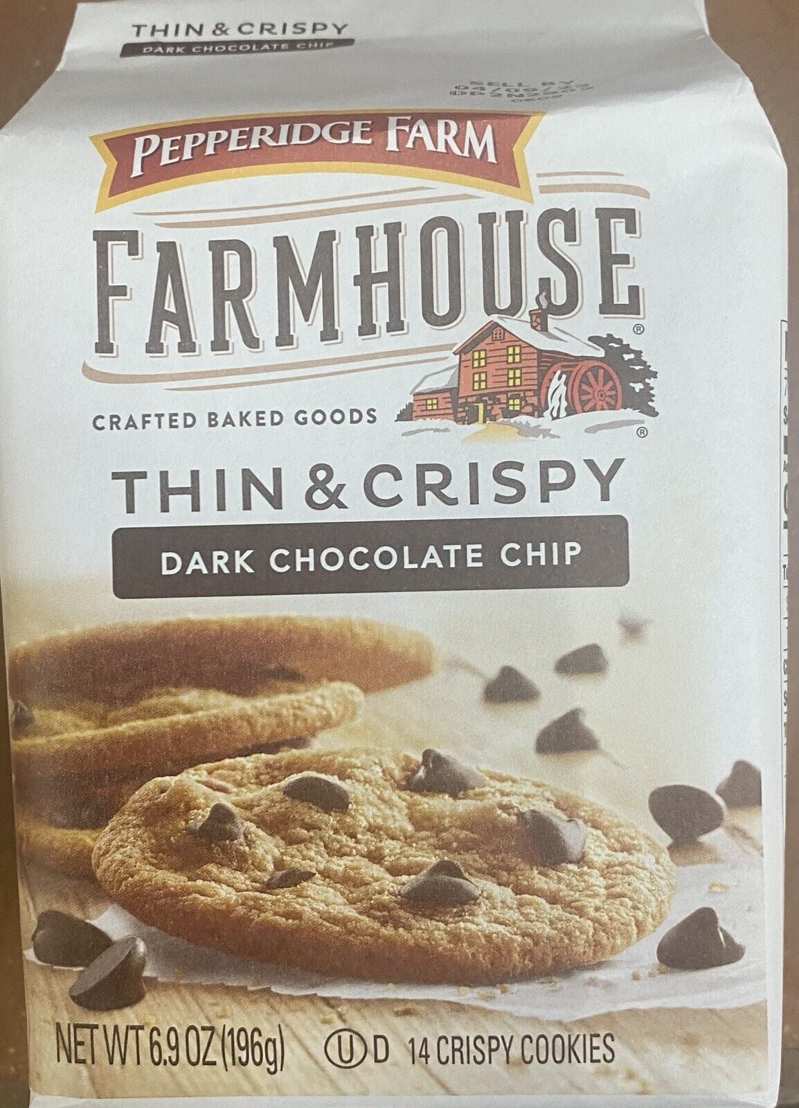 Pepperidge Farm FARMHOUSE Thin & Crispy Dark Chocolate Chip Cookies 6.9