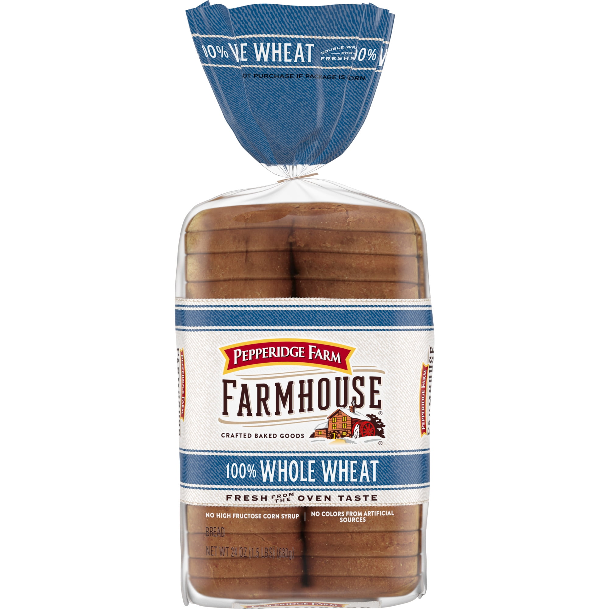 Pepperidge Farm Farmhouse 100% Whole Wheat Bread, 24 oz Loaf
