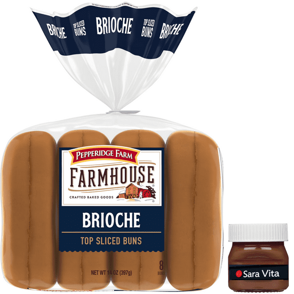 Pepperidge Farm Farmhouse Brioche Hot Dog Buns, 14 oz Bag