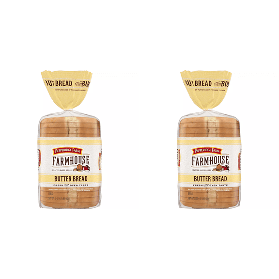 Pepperidge Farm Farmhouse Butter Sliced Bread, 22 oz pack of 2