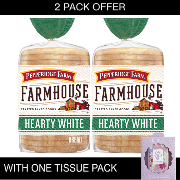 Pepperidge Farm Farmhouse Hearty White Bread, 24 oz Loaf Bag