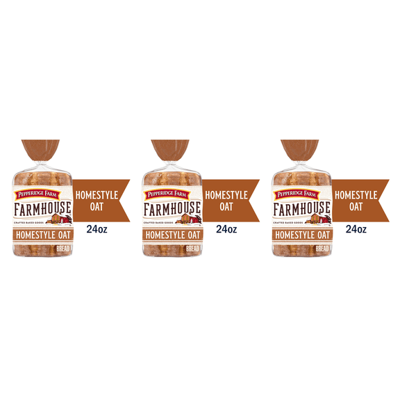 Pepperidge Farm Farmhouse Homestyle Oat Bread, 3-Pack 24 oz. Loaves 7033
