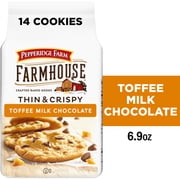 Pepperidge Farm Farmhouse Thin & Crispy Toffee Milk Chocolate Cookies, 6.9 oz. Bag