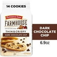 thumbnail image 1 of Pepperidge Farm Farmhouse Thin and Crispy Dark Chocolate Chip Cookies, 6.9 oz Bag (14 Cookies), 1 of 11