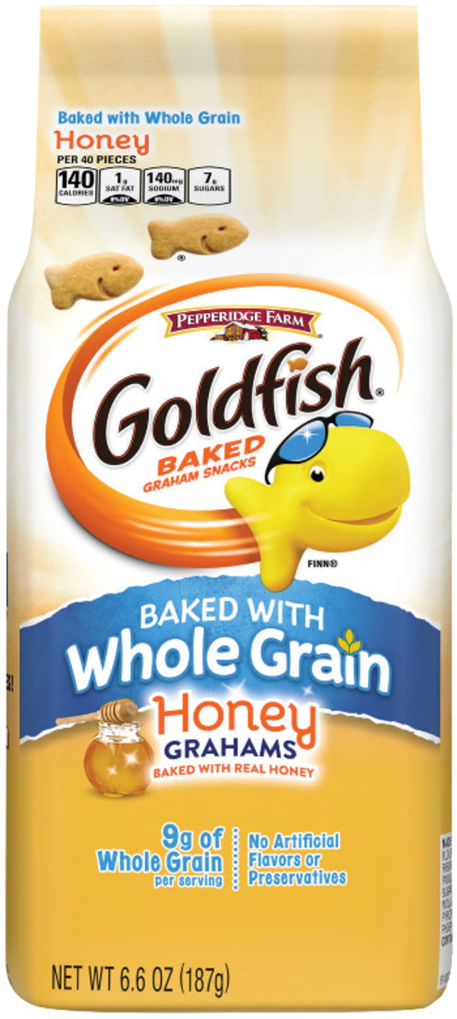 Pepperidge Farm Goldfish Baked with Whole Grain Grahams Honey Graham