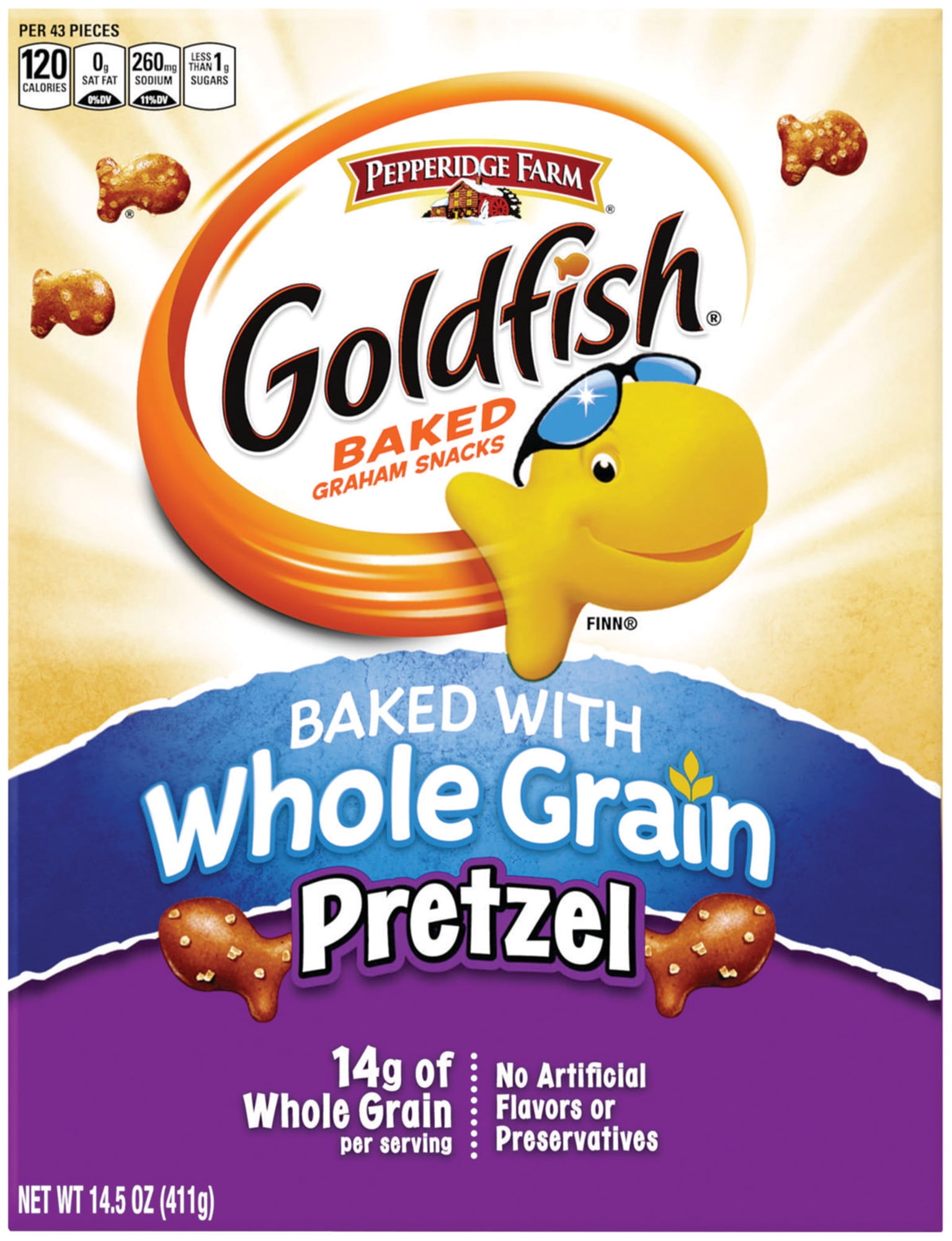 Pepperidge Farm Goldfish Baked with Whole Grain Pretzel Crackers, 14.5