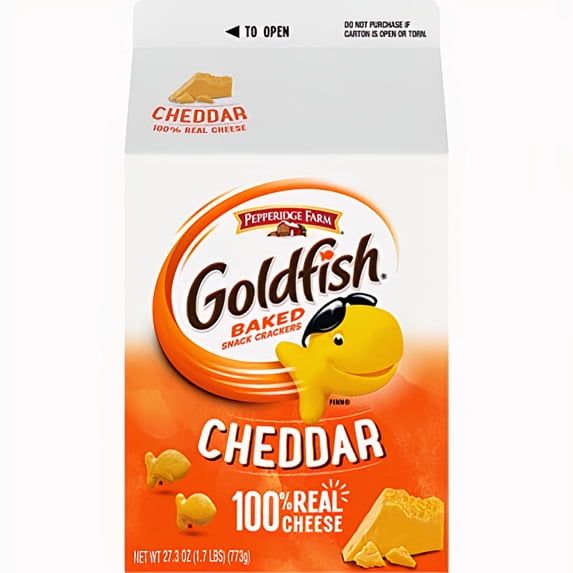 Pepperidge Farm Goldfish Cheddar Cheese Crackers 27.3 oz (Pack of 8)