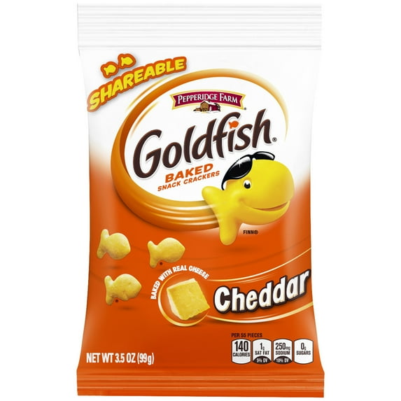 Pepperidge Farm Goldfish Cheddar Crackers, 3.5 oz. Shareable Pouch