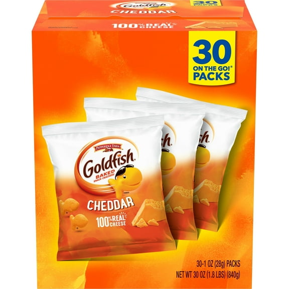 Pepperidge Farm Goldfish Cheddar Crackers - 30 ct Packaging may vary