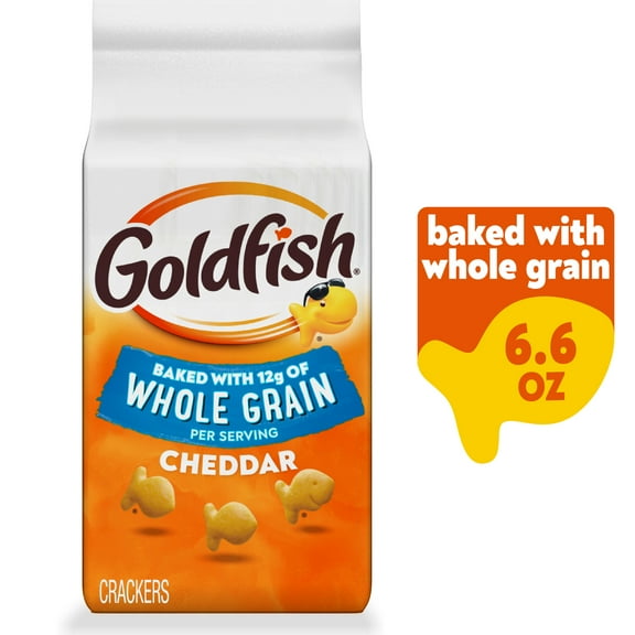 Goldfish Baked with Whole Grain Cheddar Cheese Crackers, 6.6 oz Bag