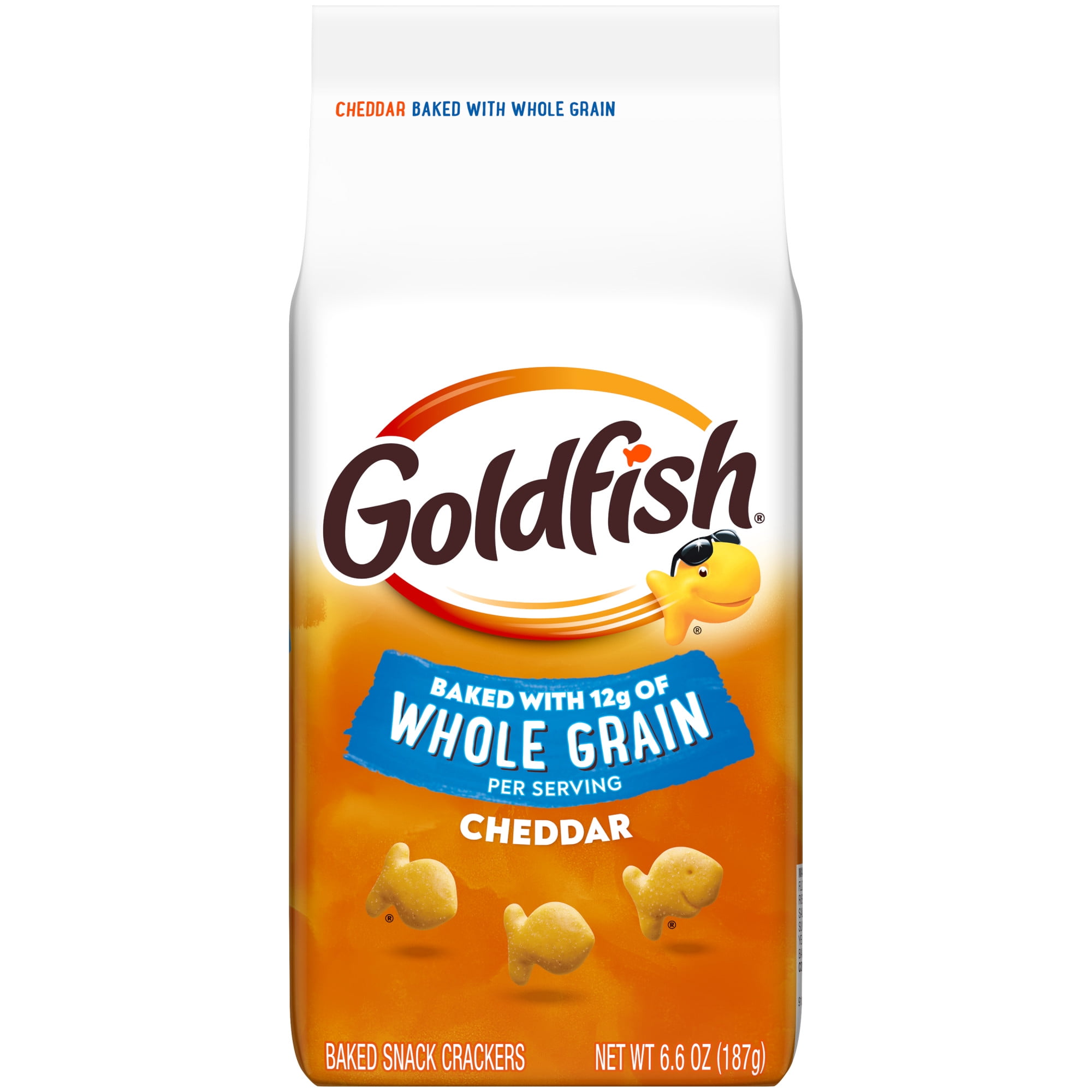 Goldfish Baked with Whole Grain Cheddar Cheese Crackers, 6.6 oz Bag