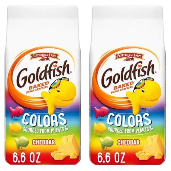 Pepperidge Farm Colors Crackers Cheddar - 6.6 Oz (Pack of 2)