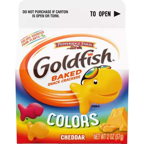 Pepperidge Farm Goldfish Colors Cheddar Crackers  – Tasty, Colorful Crackers for Kids & Families