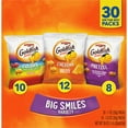 thumbnail image 1 of Pepperidge Farm Goldfish Crackers Big Smiles with Cheddar, Colors, and Pretzel Crackers, Snack Packs, 30 Count Variety Pack Box, 1 of 1