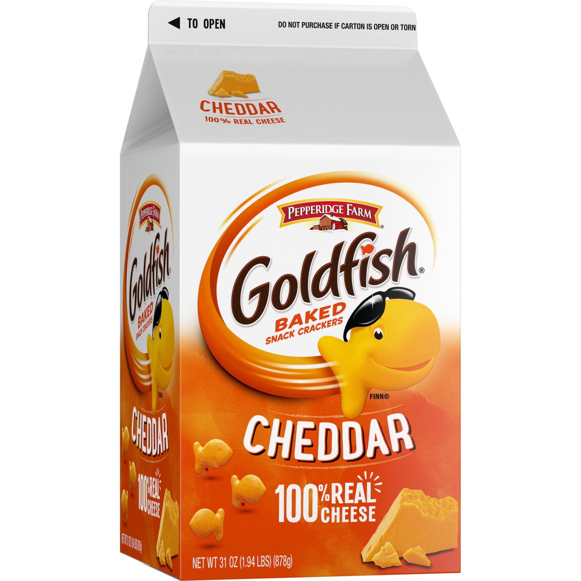 Pepperidge Farm Goldfish Crackers, Cheddar, 30-oz. Carton