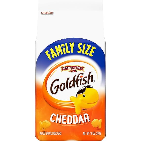 Pepperidge Farm Goldfish Crackers, Cheddar Crackers, Family Size, 10 Oz Bag